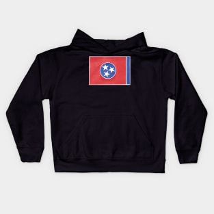 Tennessee State Flag Linocut Kids Hoodie